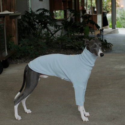 AEROE High-Neck Dog Thermal Base Shirt - Slim Fit Fleece Layering Vest for Italian Greyhound & Whippet Clothes