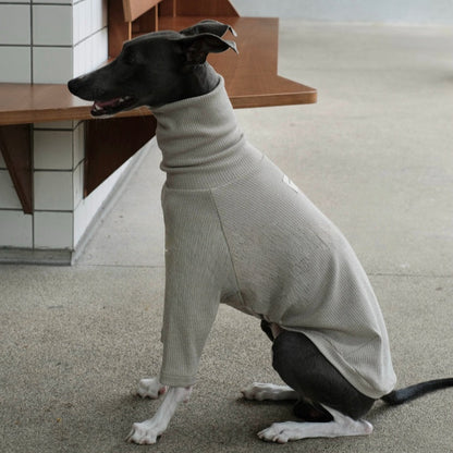 AEROE High-Neck Dog Thermal Base Shirt - Slim Fit Fleece Layering Vest for Italian Greyhound & Whippet Clothes