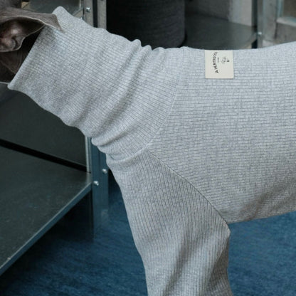 AEROE High-Neck Dog Thermal Base Shirt - Slim Fit Fleece Layering Vest for Italian Greyhound & Whippet Clothes