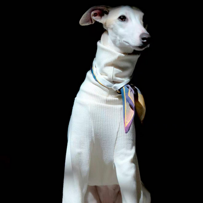 AEROE High-Neck Dog Thermal Base Shirt - Slim Fit Fleece Layering Vest for Italian Greyhound & Whippet Clothes