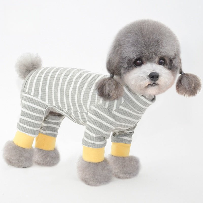 AEROE Cozy Cotton Dog Pajamas - Autumn & Winter Warm Thermal Pet Tracksuit - Soft Breathable Fleece Indoor Comfort Clothes