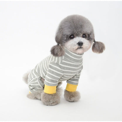 AEROE Cozy Cotton Dog Pajamas - Autumn & Winter Warm Thermal Pet Tracksuit - Soft Breathable Fleece Indoor Comfort Clothes